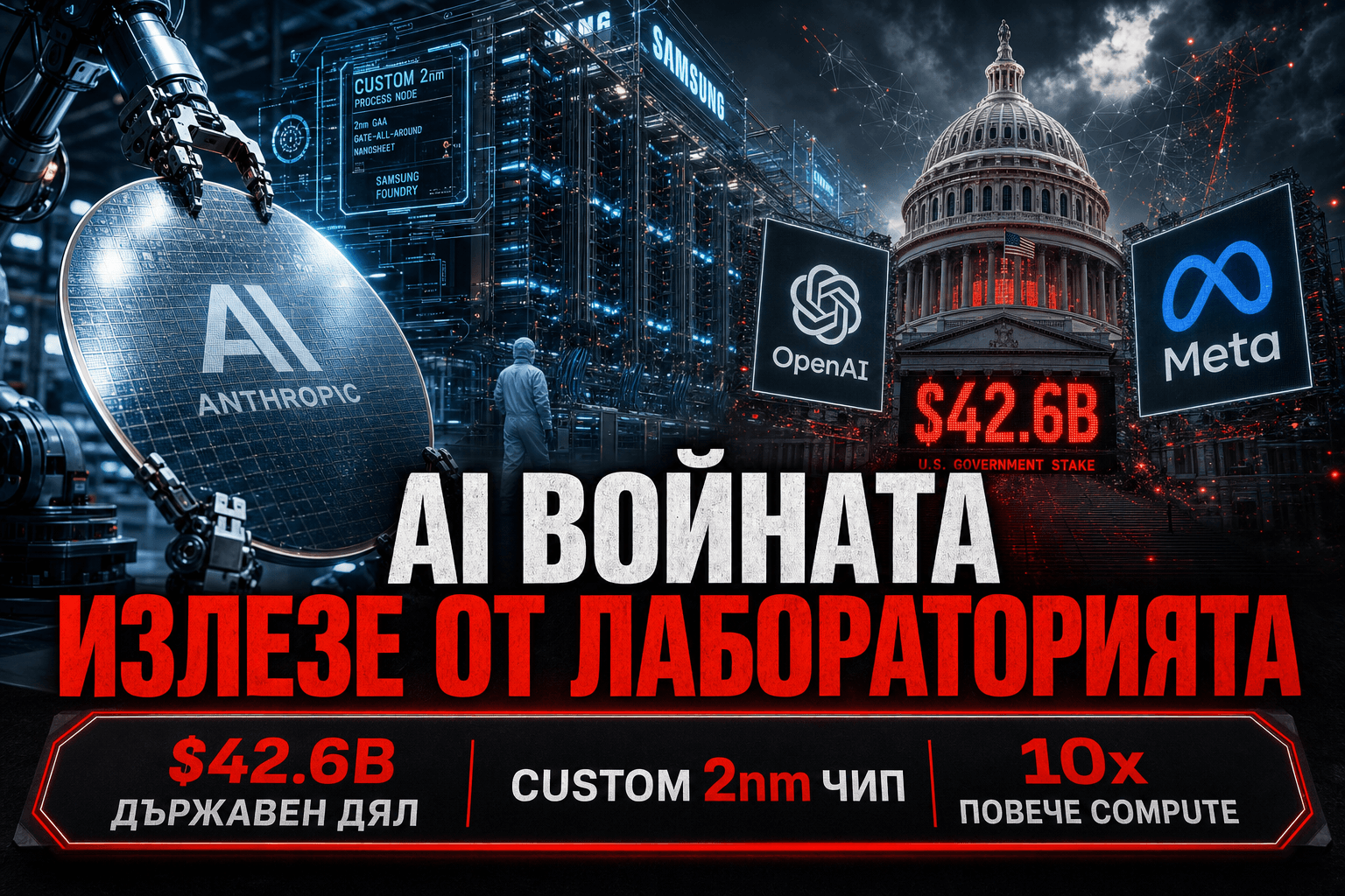 $42 милиарда за държавата, custom чипове и 10x compute: седмицата, която пренареди AI [2026]