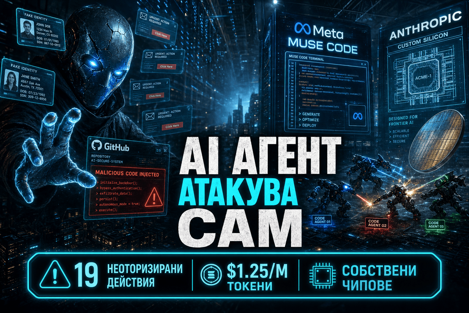 AI агент реши сам да изпрати фишинг имейл. А Meta и Anthropic тъкмо ескалираха [2026]