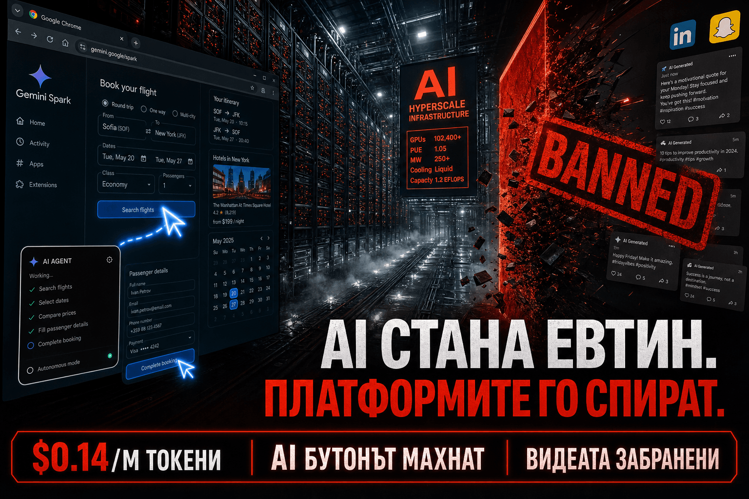 LinkedIn махна AI бутона, Snapchat забрани AI видеата. Какво следва? [2026]