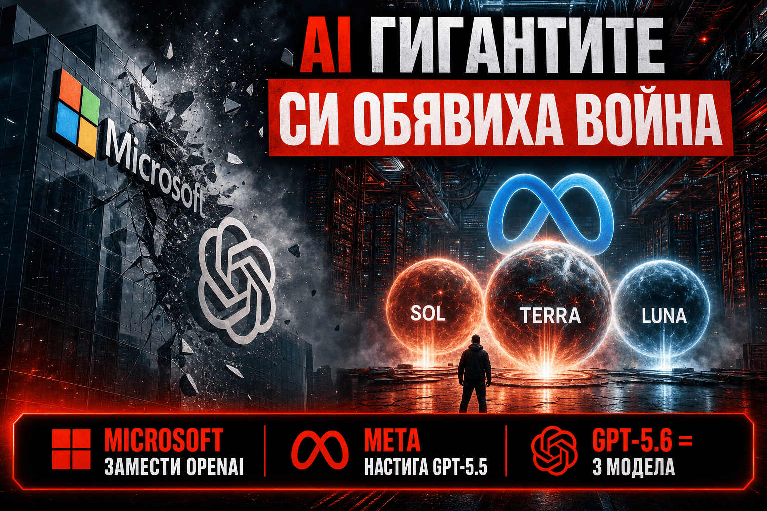 Microsoft замени OpenAI, Meta догони GPT-5.5, а OpenAI пусна 3 модела наведнъж [2026]